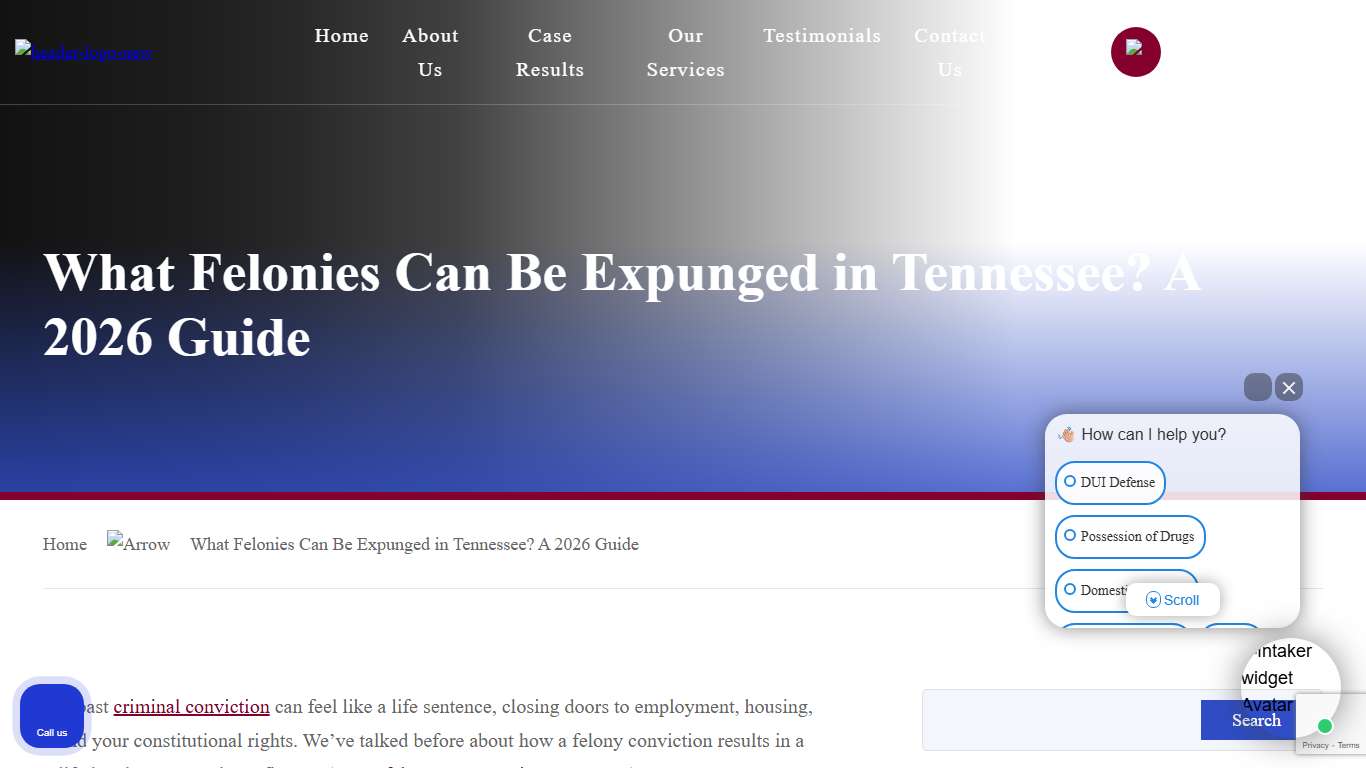 What Felonies Can Be Expunged in Tennessee? A 2026 Guide | Crabtree & Patterson